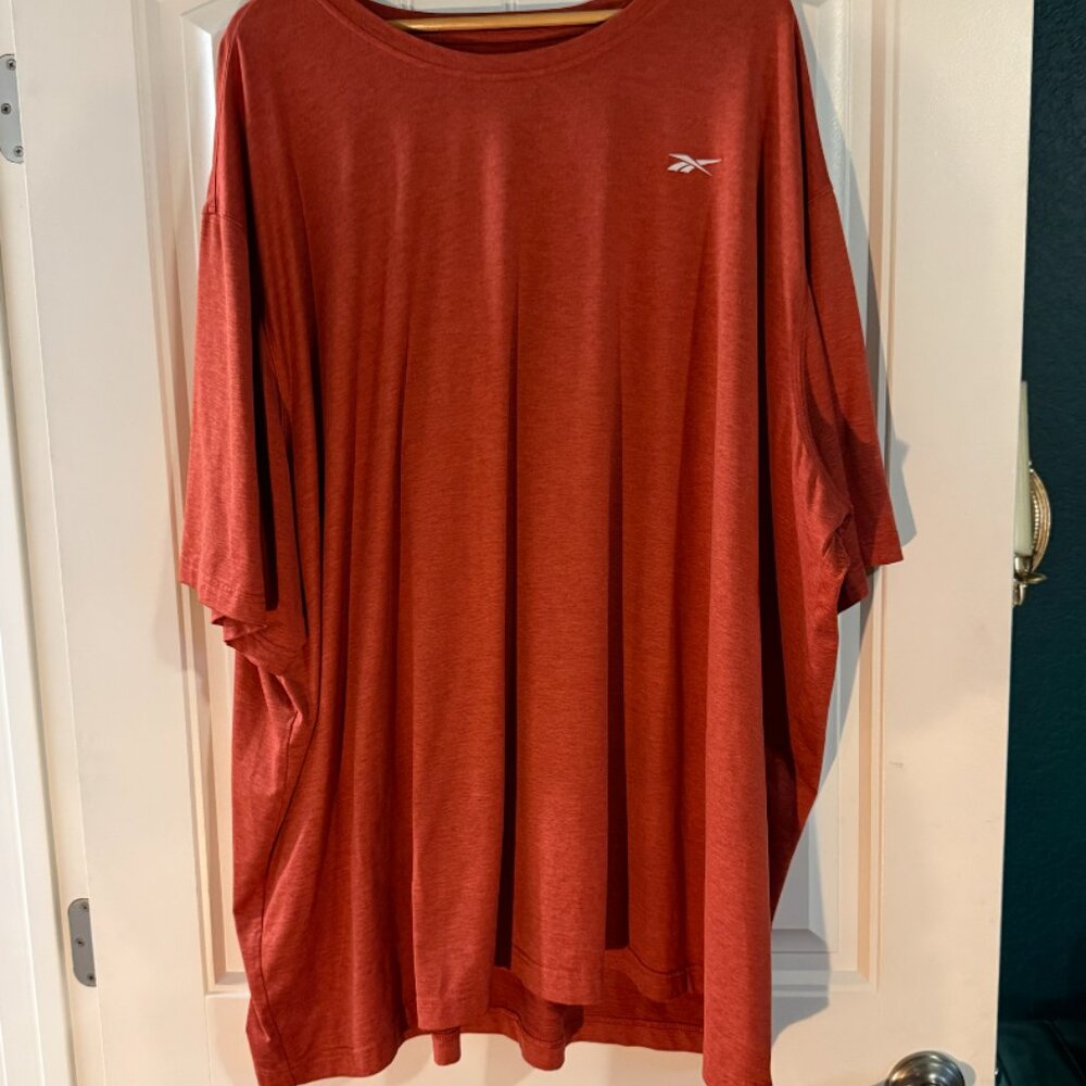 Reebok Speedwick Performance Tee | Size 6XL | Rust Red Heather | Excellent Condi